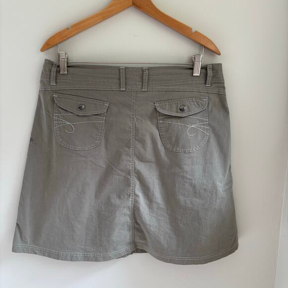 Kuhl Women's Olive Green Skirt Gorpcore Outdoor Active Size 12 - Picture 8 of 8